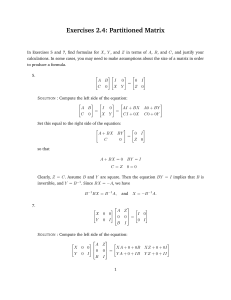 Partitioned Matrix Exercises: Linear Algebra Problems