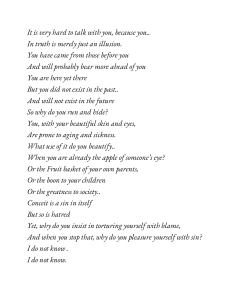 Personal Reflection: Truth, Gratitude, and Buddhist Principles