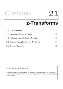 z-Transforms: Theory and Applications in Digital Systems