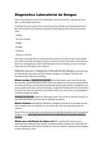 Diagn&oacute;stico Laboratorial da Dengue: M&eacute;todos e Sintomas