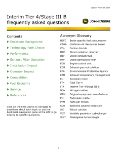 Interim Tier 4/Stage III B Emissions FAQ