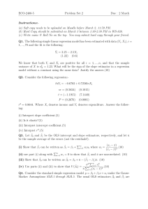 Econometrics Problem Set: Linear Regression Analysis