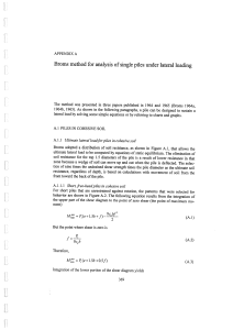 Broms' Method for Pile Analysis Under Lateral Loading