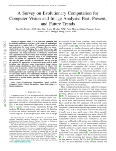 EC for Computer Vision & Image Analysis: A Survey