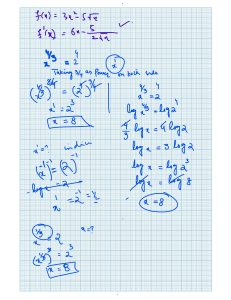 Calculus & Algebra Worksheet: Derivatives & Equations