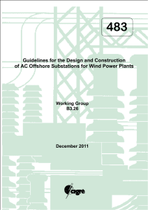 Offshore Substation Design Guidelines for Wind Power Plants