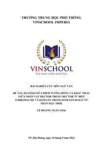 Hektor & Đăm Săn: Komparatívna literárna analýza