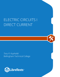 Electric Circuits I: Direct Current Textbook