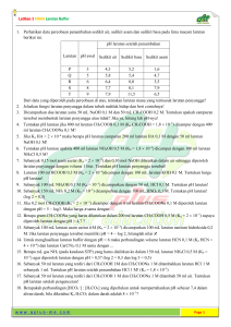 Latihan Soal Kimia Larutan Buffer