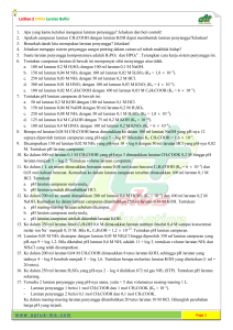 Latihan Soal Kimia Larutan Buffer