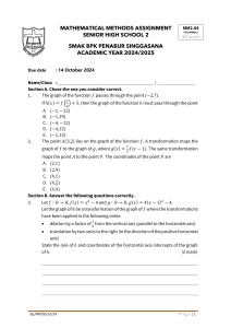 Polynomials Assignment - Senior High School Math