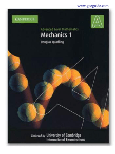 Mechanics 1 Textbook: Advanced Level Mathematics