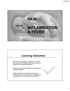 Pain, Inflammation & Fever: Opioid & Nonopioid Analgesics