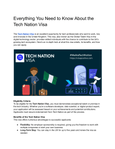 Tech Nation Visa: UK Opportunity for Tech Professionals