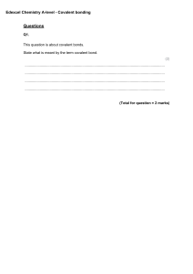 A-Level Chemistry: Covalent Bonding Exam Questions