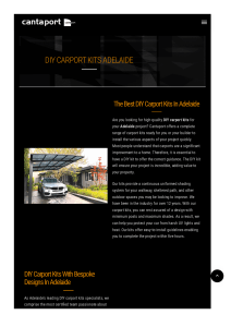 DIY Carport Kits Adelaide | Cantaport