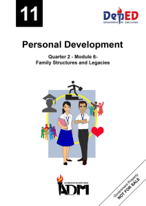 Family Structures & Legacies: Grade 11 Personal Development Module