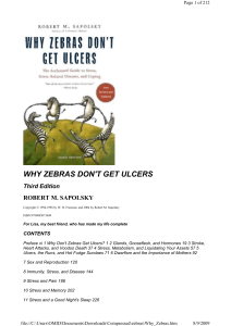 Why Zebras Don't Get Ulcers: Stress & Health