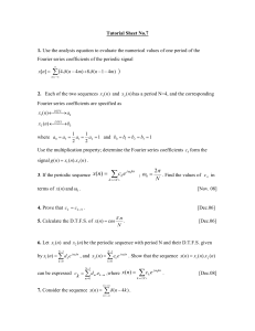 DTFS Tutorial Sheet: Fourier Series Problems & Solutions