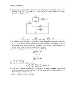 Physics Circuits Task: Voltmeter, Resistance, EMF