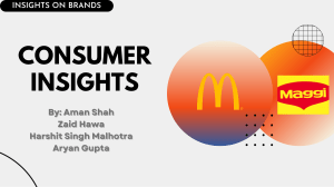 Consumer Insights: McDonald's & Maggi Marketing Analysis