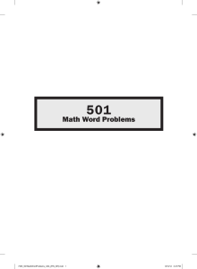 501 Math Word Problems: Practice for Middle & High School