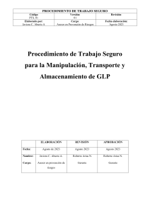 Procedimiento de Trabajo Seguro: Manipulaci&oacute;n, Transporte GLP