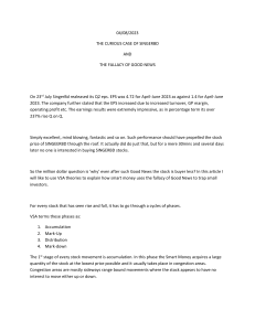 SingerBD Stock Analysis: Good News Fallacy & VSA Theory