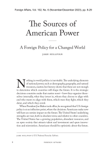 American Power & Foreign Policy in a Changed World