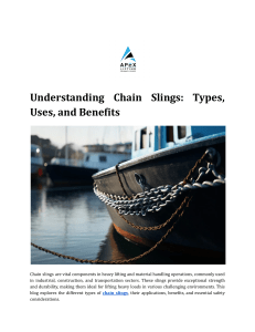 Chain Slings: Types, Uses, Benefits & Safety | Lifting Guide