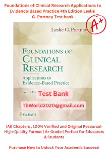 Clinical Research Test Bank: Foundations & Applications