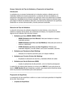 Selección de Soldadura y Preparación: Ensayo sobre Mejores Prácticas