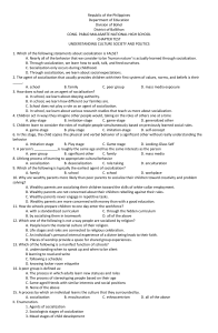 Culture, Society, and Politics Chapter Test