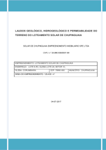 Relatório Geológico e Hidrogeológico: Solar de Chupinguaia