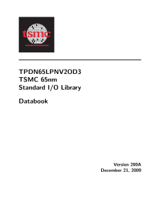 TSMC 65nm Standard I/O Library Databook