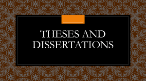 Theses and Dissertations: A Comprehensive Guide