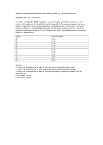 Probability Problem: SAP for Senior Citizens