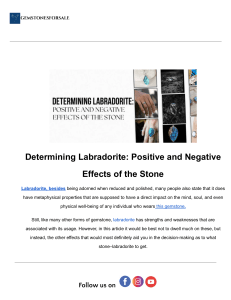 Labradorite: Positive & Negative Effects of the Stone