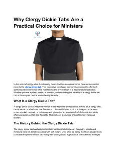 Clergy Dickie Tabs: A Practical Guide for Ministers