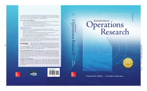 Introduction to Operations Research Textbook, 10th Edition