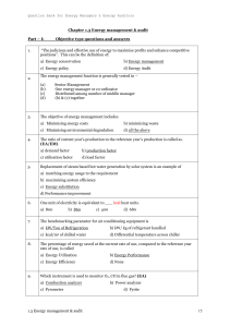 Energy Management & Audit Question Bank