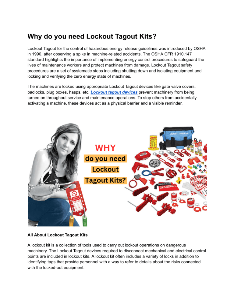 Lockout Tagout (LOTO) Kits: Safety & Compliance Guide