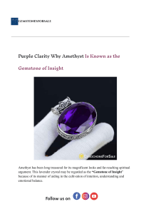 Amethyst: The Gemstone of Insight & Healing Properties