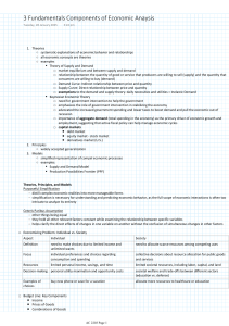 Economics Fundamentals: Theories, Models, and Market Systems