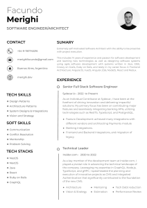 Facundo Merighi - Software Engineer/Architect Resume