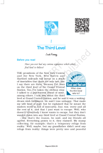 The Third Level: Jack Finney - High School Literature