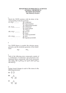 General Chemistry II Revision Questions: Exam 1