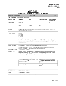 Carbon Steel Material Data Sheet (ASTM A106, API 5L)