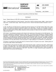 SAE J404: Alloy Steel Compositions Standard