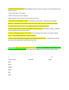 Holocaust Anticipation Guide: Themes & Prior Knowledge